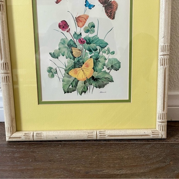 Framed Butterfly and Floral Art Print sine by Radovich - Picture 4 of 11